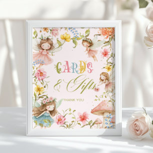 Affiche Cartes et Cadeaux Fée Premier Anniversaire Enchant