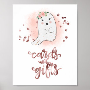 Affiche Cartes et Cadeaux Fête Prénatale Signe Halloween F