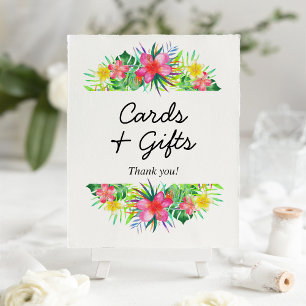 Affiche Cartes et Cadeaux Flamant Rose Paradis Tropical Fl