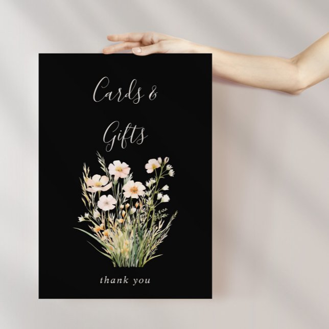 Affiche Cartes et cadeaux Fleur sauvage Blush Classique (Créateur téléchargé)