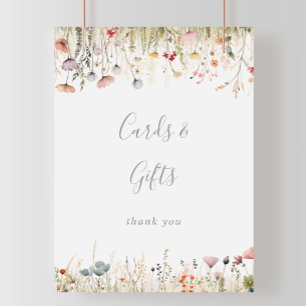 Affiche Cartes et Cadeaux Fleur Sauvage Bohème Colorés et