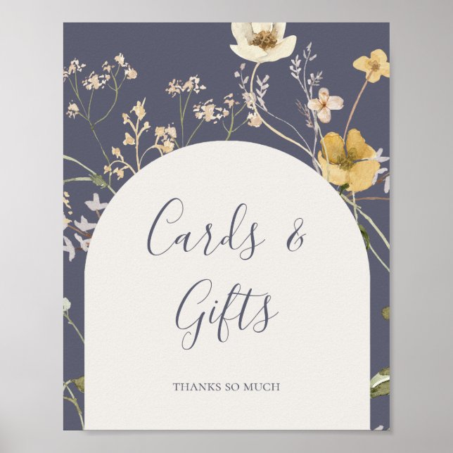 Affiche Cartes et cadeaux Fleur sauvage de printemps Dusty (Devant)