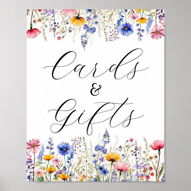 Affiche Cartes et Cadeaux | Fleurs de Wildflower (Devant)