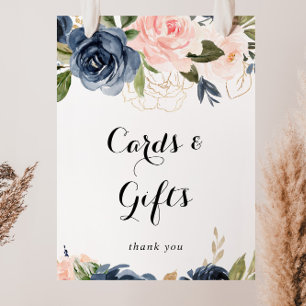 Affiche Cartes et Cadeaux Floraux d'Hiver Élégants