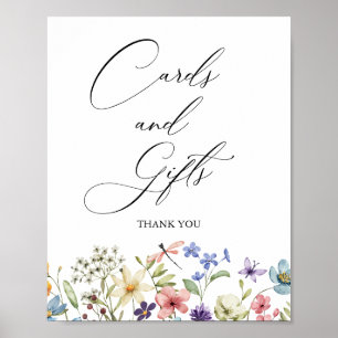Affiche Cartes et cadeaux floraux Fleurs sauvages modernes