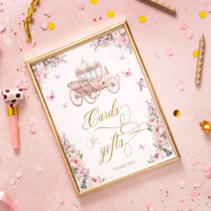 Affiche Cartes et cadeaux floraux rose pâle de Little Prin