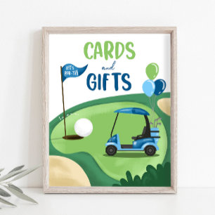 Affiche Cartes et cadeaux Golf Par Tee Boy Signal d'annive