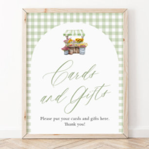 Affiche Cartes et Cadeaux Green Gingham Fresh Off The Mark
