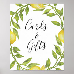 Affiche Cartes et cadeaux Lemons Fleur et Verdure