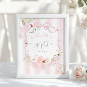 Affiche Cartes et cadeaux Love Bug Rose Baby Shower