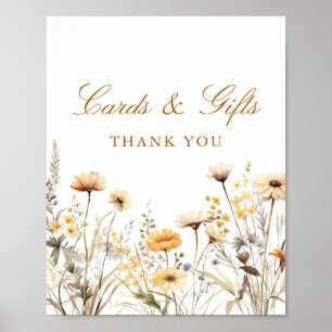 Affiche Cartes et cadeaux Merci de Fête des mariées