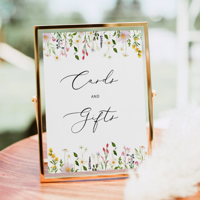 Affiche Cartes et cadeaux minimalistes fleur sauvage (Créateur téléchargé)