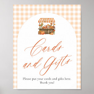 Affiche Cartes et cadeaux Orange Frais du Marché d'Automne