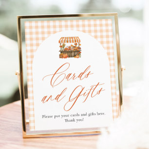 Affiche Cartes et cadeaux Orange Frais du Marché d'Automne