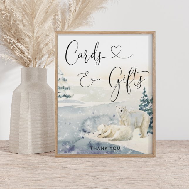 Affiche Cartes et cadeaux Ours polaire (Créateur téléchargé)