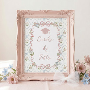 Affiche Cartes et Cadeaux Panneau de fin d'études au nœud