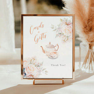 Affiche Cartes et cadeaux Pastel Blooms Fête du Thé Marial