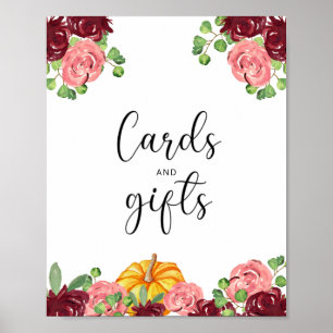 Affiche cartes et cadeaux petite citrouille baby shower