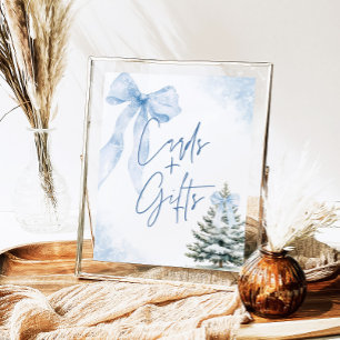 Affiche Cartes et cadeaux pour Baby Shower Flocon de neige