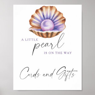 Affiche Cartes et cadeaux pour bébé Little Pearl
