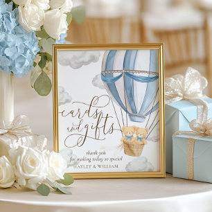 Affiche Cartes et Cadeaux pour Jumeaux que Nous Attendons 