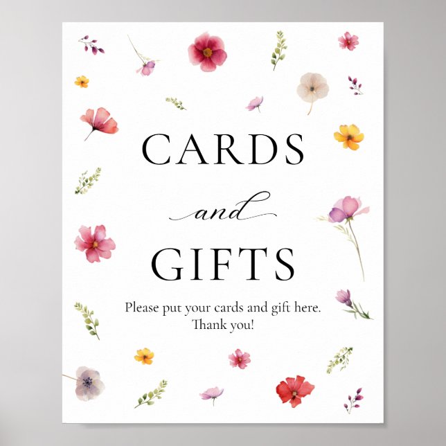 Affiche Cartes et Cadeaux pour la Fête de Mariage "Love in (Devant)