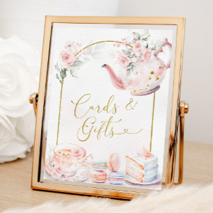Affiche Cartes et cadeaux pour la fête du thé à la Fête de