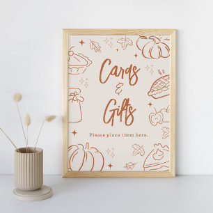 Affiche Cartes et cadeaux pour la fête prénatale de Bébé D