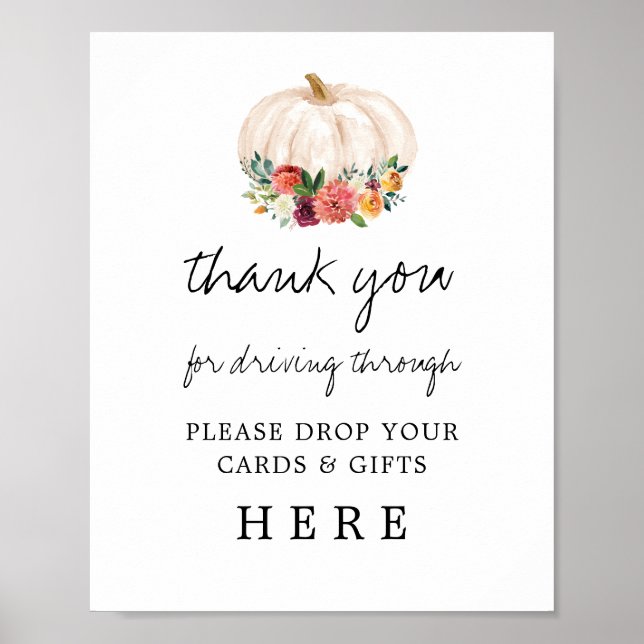 Affiche Cartes et Cadeaux pour une Fête de Bébé sur le Thè (Devant)