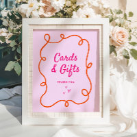 Cartes et cadeaux rose orange
