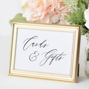 Affiche Cartes et Cadeaux Rustiques de Calligraphie Simple