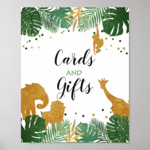 Affiche Cartes et cadeaux Signe Zoo Jungle Cadeau décor Ta