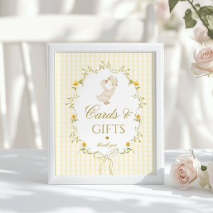 Affiche Cartes et cadeaux Silly Goose gingham genre neutre