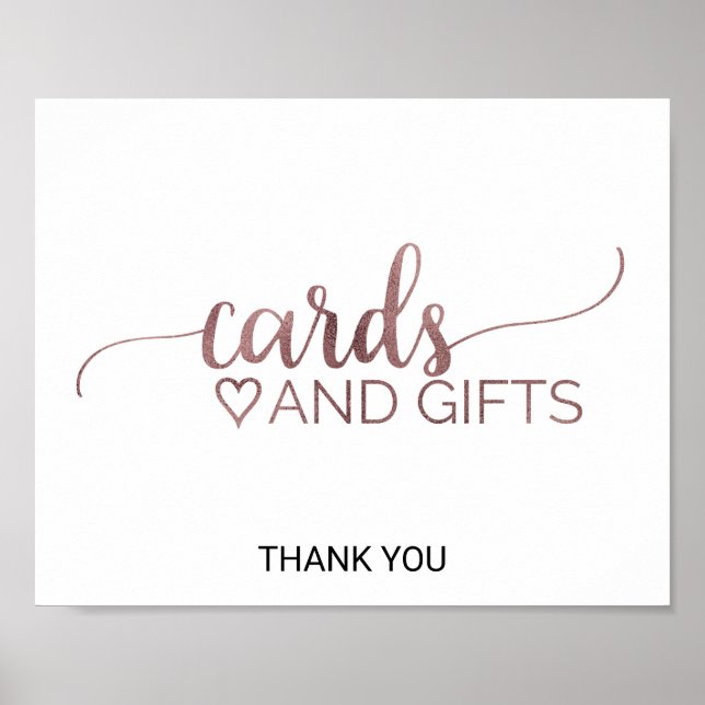 Affiche Cartes et Cadeaux Simples de Calligraphie en Or Ro (Devant)
