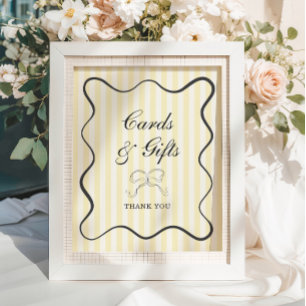 Affiche Cartes et cadeaux Soft Yellow Stripes