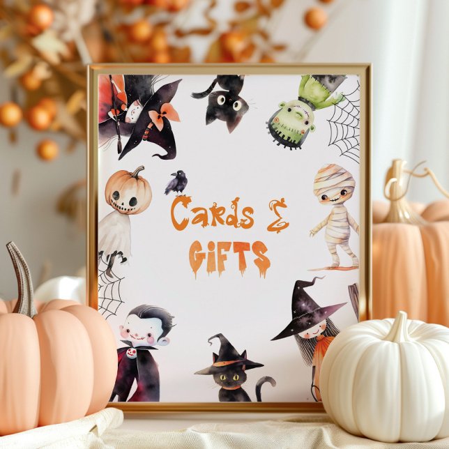 Affiche Cartes et cadeaux Soirée costumée Halloween (Créateur téléchargé)