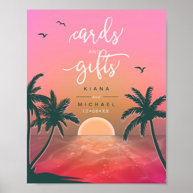 Affiche Cartes et cadeaux Sunrise de l'île tropicale ID581 (Devant)