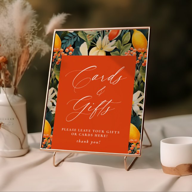 Affiche Cartes et cadeaux Tropical Orange Paradise (Créateur téléchargé)