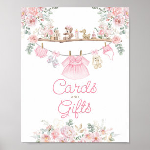 Affiche Cartes et cadeaux Vêtements de bébé rose Fleur Lig