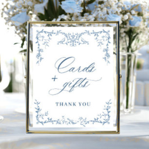 Affiche Cartes et cadeaux Victorian Ornate Dusty Blue