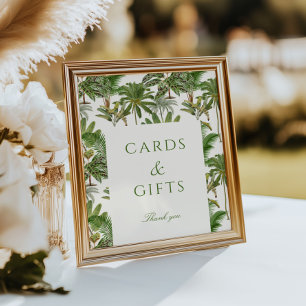 Affiche Cartes et cadeaux vintages pour palmiers tropicaux