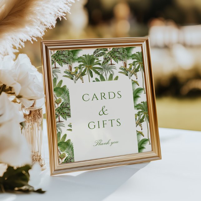 Affiche Cartes et cadeaux vintages pour palmiers tropicaux (Créateur téléchargé)