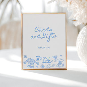 Affiche Cartes et cadeaux Whimsical Hiver
