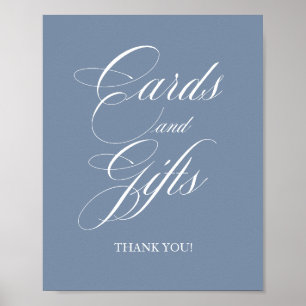 Affiche Cartes et panneau de cadeaux de calligraphie class