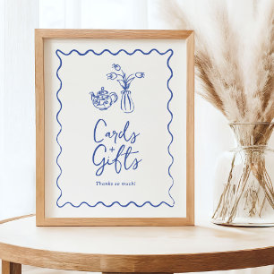 Affiche Cartes et panneau de cadeaux Gribouillis Fantaisis
