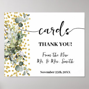 Affiche Cartes Eucalyptus Fête des mariées Mariage Récepti