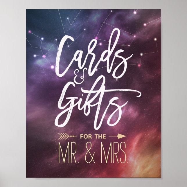 Affiche Cartes mariages Cadeaux Star Galaxy Constellation (Devant)