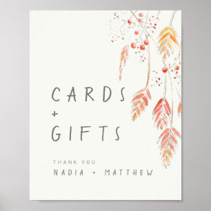 Affiche Cartes mariages de automne et signes cadeaux