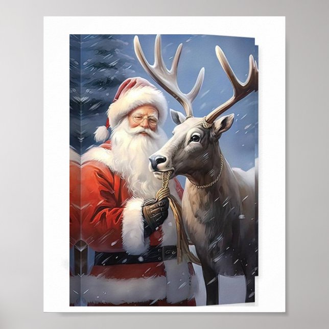 Affiche Cartes murales de Noël cadeaux autocollant vaissel (Devant)