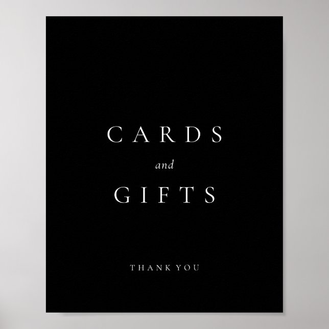 Affiche Cartes noires et cadeaux de mariage (Devant)